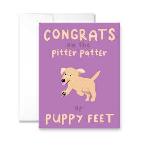 Congrats On The Pitter Patter of Puppy Feet Greeting Cards