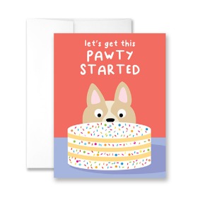Let&#039;s Get This PAWty Started Greeting Cards