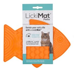리키매트 고양이 급체방지 슬로우식기 펠릭스 -오렌지